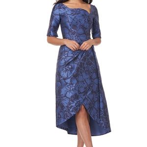 Kay Unger Tallulah Tea Length Dress Size 10. Blue.